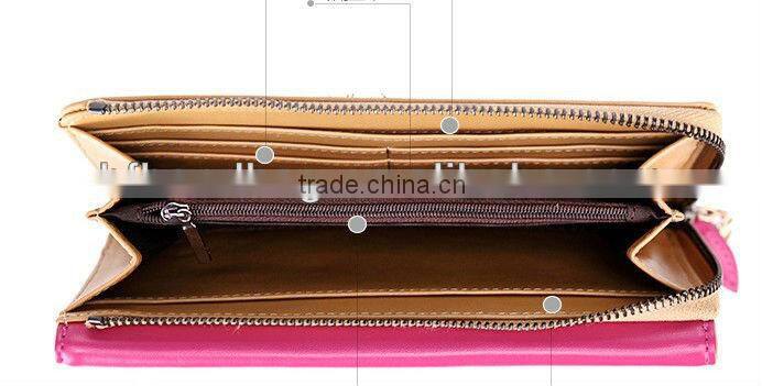 2013 colorful fashion design woman purse leather wallet envelope bag