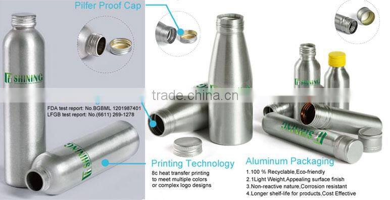carbonated drinking aluminum bottles, soda bottles