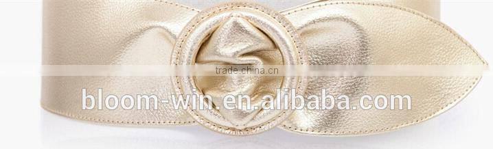 Simple Bowknot belts adjustable buckle belt for women