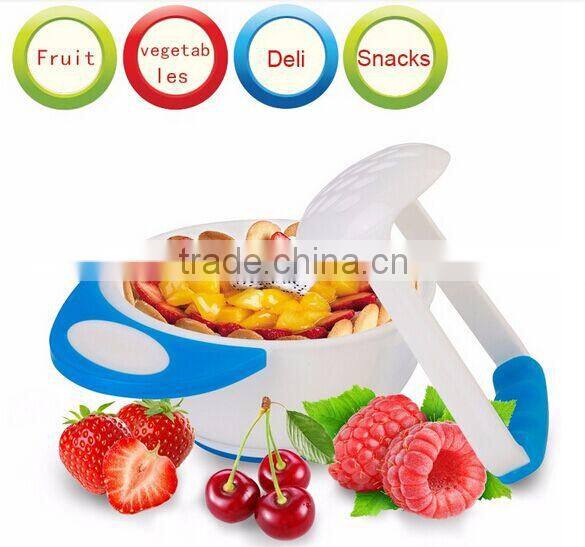 High quality 2016 Hot sale baby kid learn dishes grinding bowl handmade grinding food supplement children infant food mill