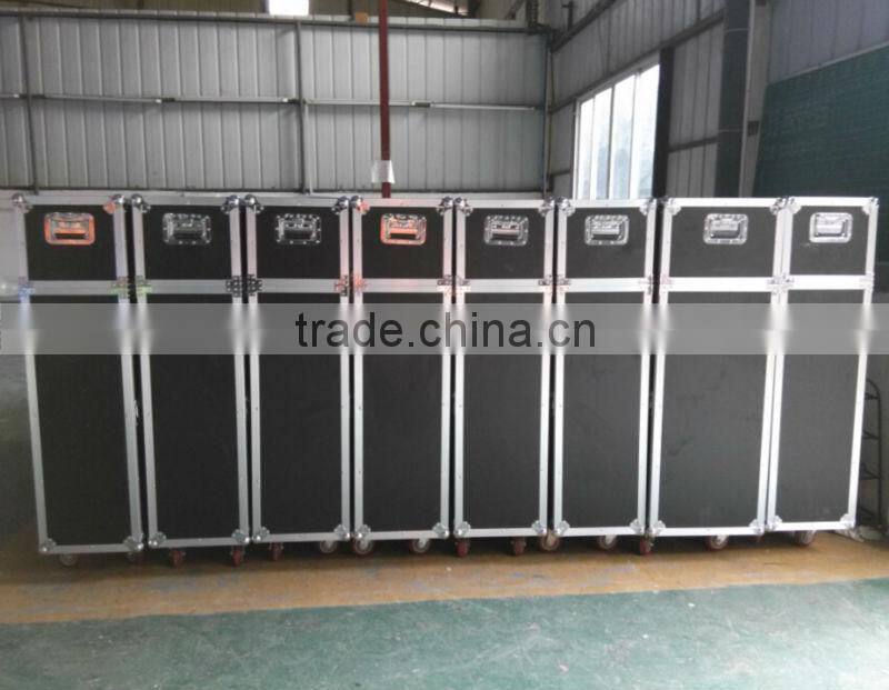 High quality aluminum moving head flycase with wheels