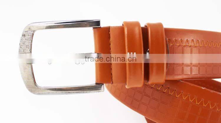 New designer man Orange PU leather jeans belt in Yiwu