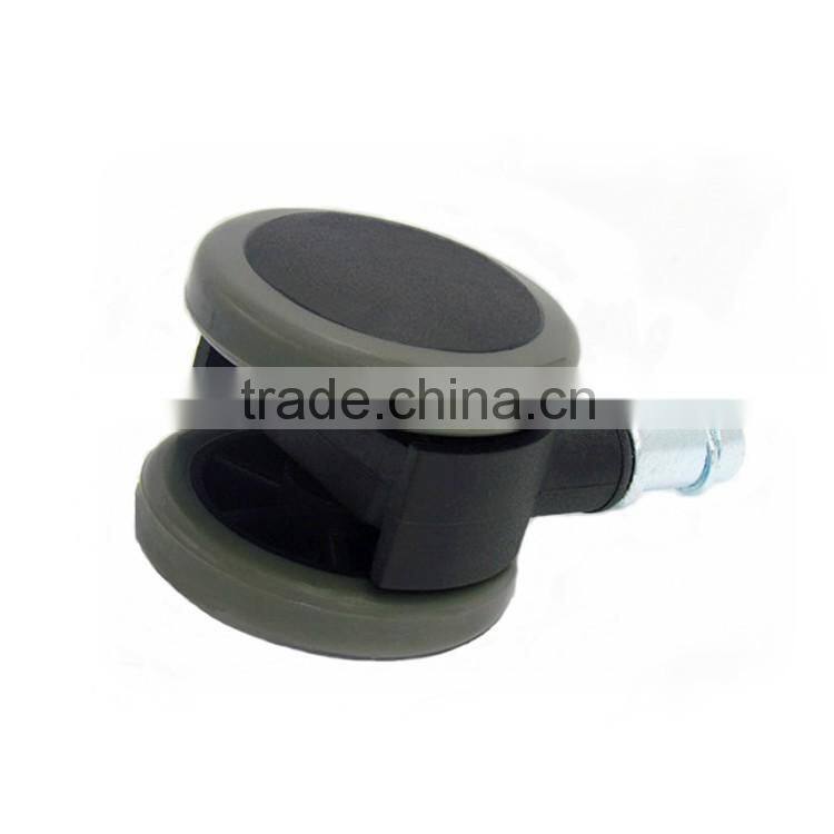china 2"grey nylon PU rubber furniture caster wheels with grip ring stem