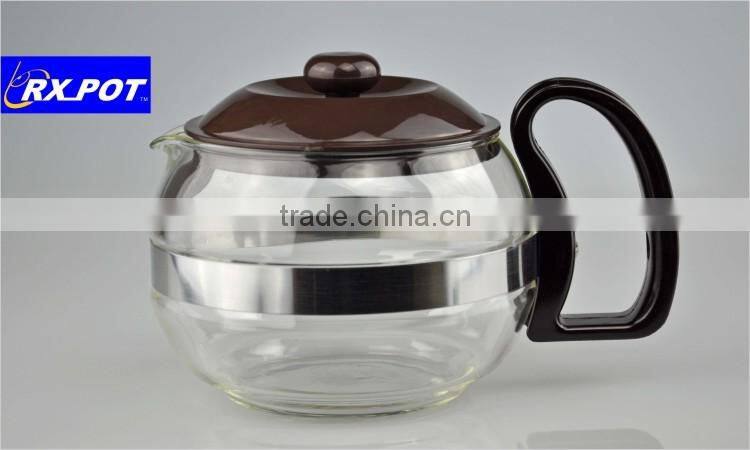 New Product Stove Top Pyrex Glass Whistling Tea/Water Kettle 600u/1000u/1200u