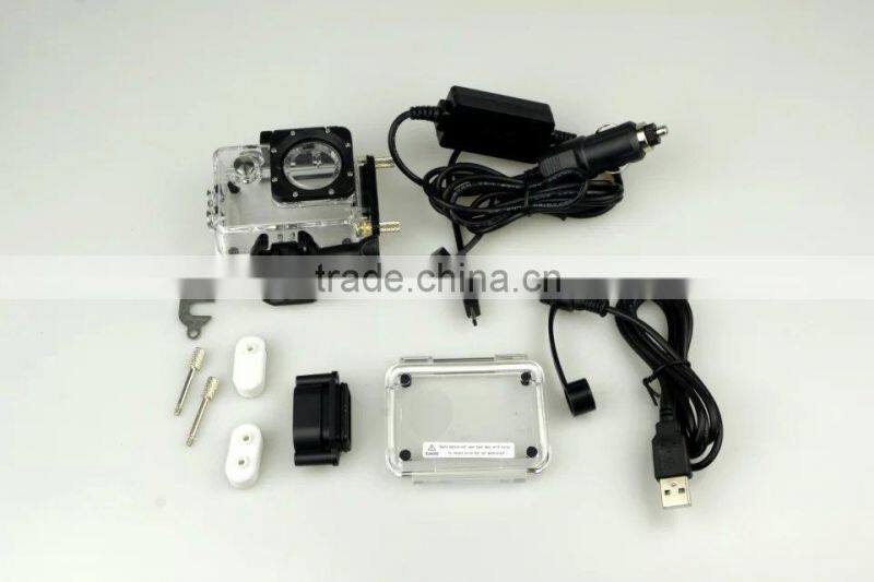 SJ4000 Series Camera Waterproof Case with Car Charger for Motorcycle