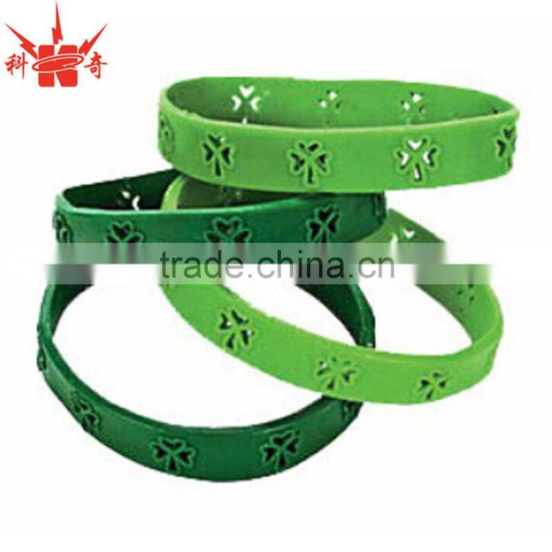 Shamrock Cheap Wholesale Silicone Bracelets