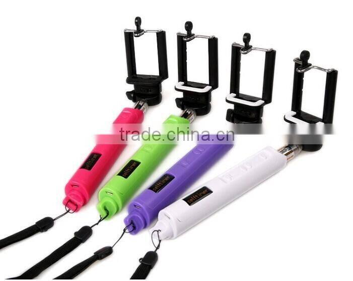 Wireless bluetooth monopod mobile phone stick selfie Z07-5B tripod with zoom in and out