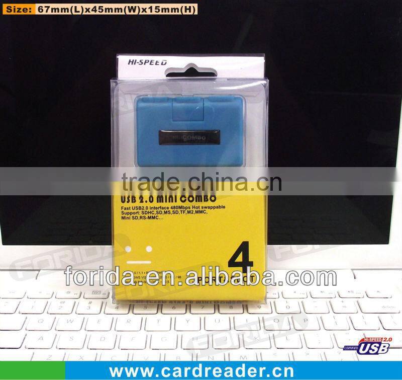 USB 2.0 Hub & Card reader sd/ms/tf---express black usb hub combo