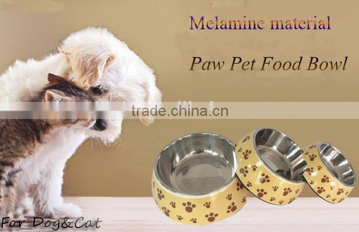 melamine bowl for Pet paw print dog bowl Melamine material pet bowl