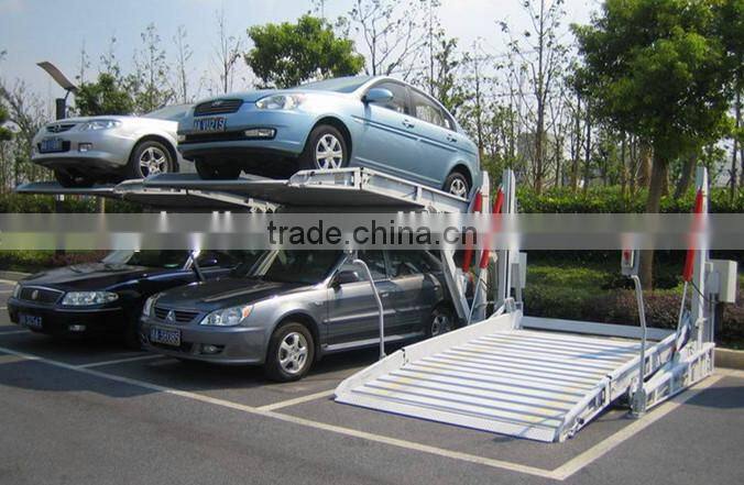 Low Ceiling Car Lift!!TWO LEVEL TILT PARKING LIFT can lifting weight 2000KG