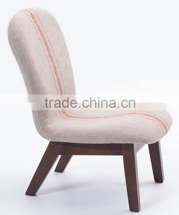 Solid Wood Cloth Chair ,Contracted Wooden Sofa For Living Room