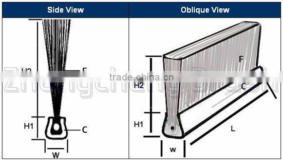 Aircraft hanger brush seal