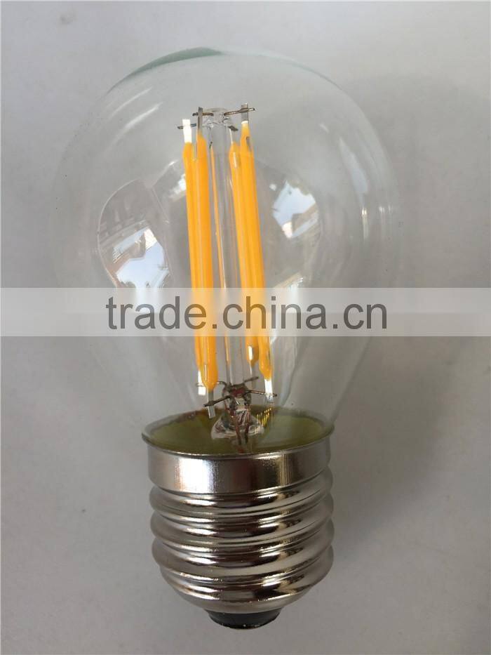 LED filament bulb CE certificated e27 4w led filament golf ball bulb
