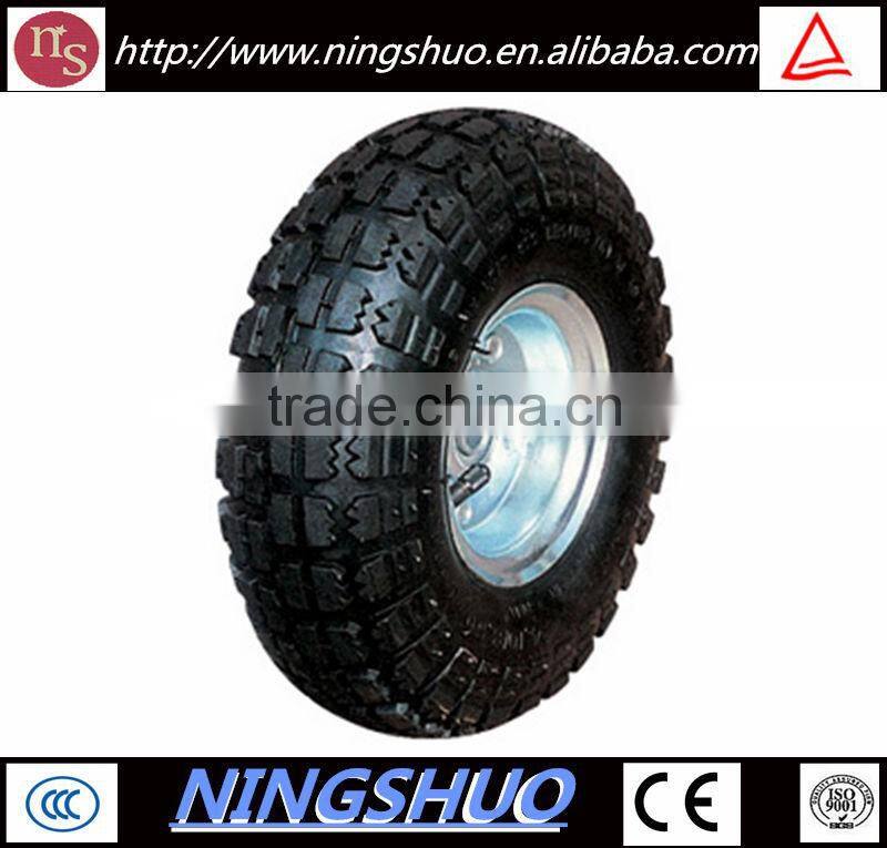 China supply of 10 inch small wheel pneumatic rubber wheel for hand trolley