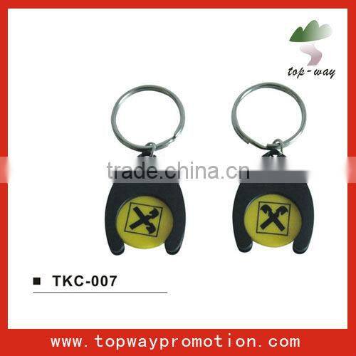 Supply all knids of plastic coin keychain