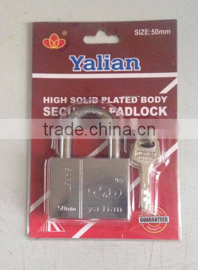 Brass painted iron padlock set