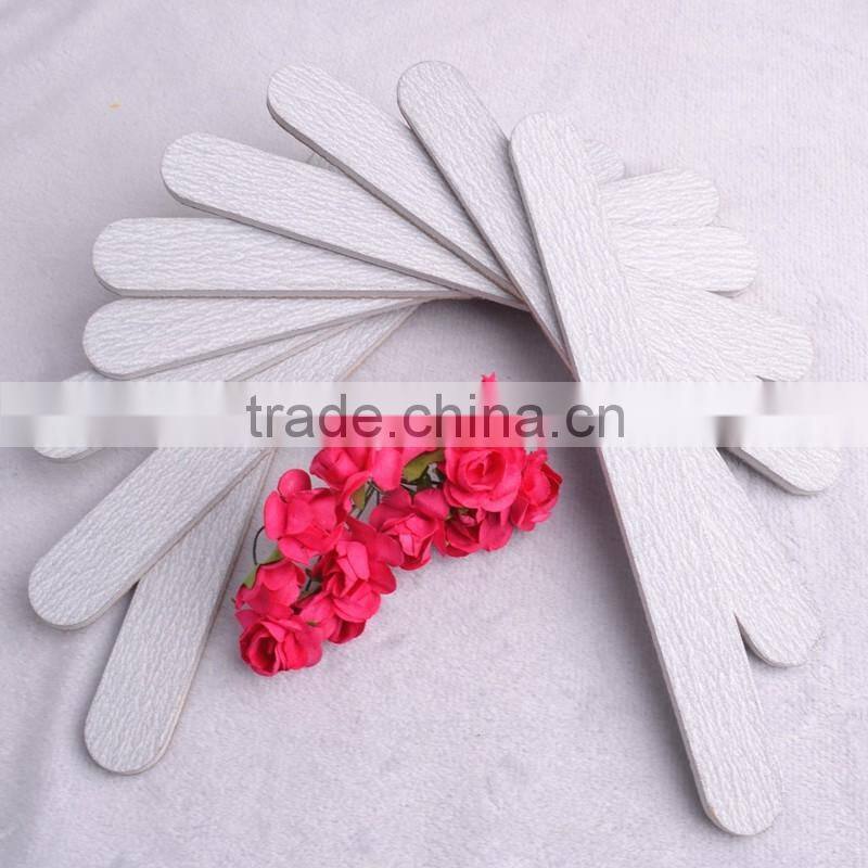 Grey Straight Nail Files Double Side Rasp Ring Emery Board Manicure Set