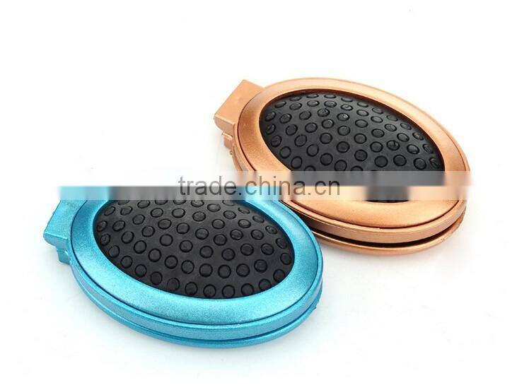 New Girls Travel Folding Hair Brush With Oval Mirror Pocket Size Comb