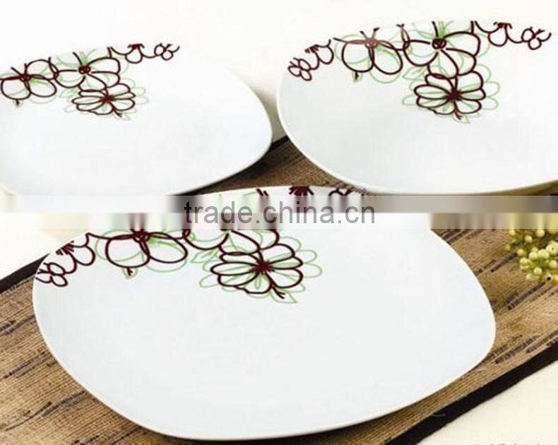 Square dinner set,good porcelain dinner set,stackable dinnerware set