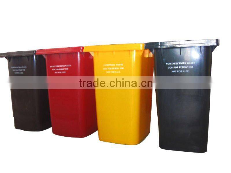 100ltr outdoor plastic dustbin EN840.ISO9001.