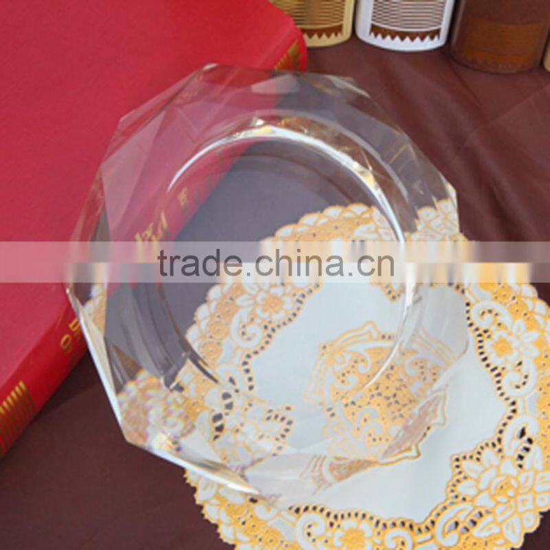 Modern Octagonal Blue antique rectangle Glass Ashtray For Home