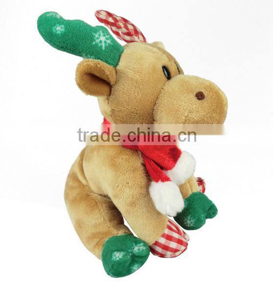 Christmas Plush Reindeer,Plush Stuffed Christmas Deer Toy , Plush Reindeer Toy