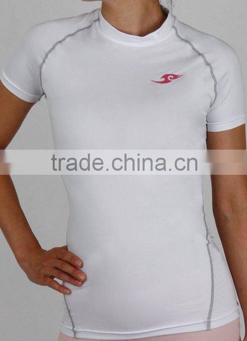 shorts leeve t shirt, polyester t shirt, compression t shirt for women