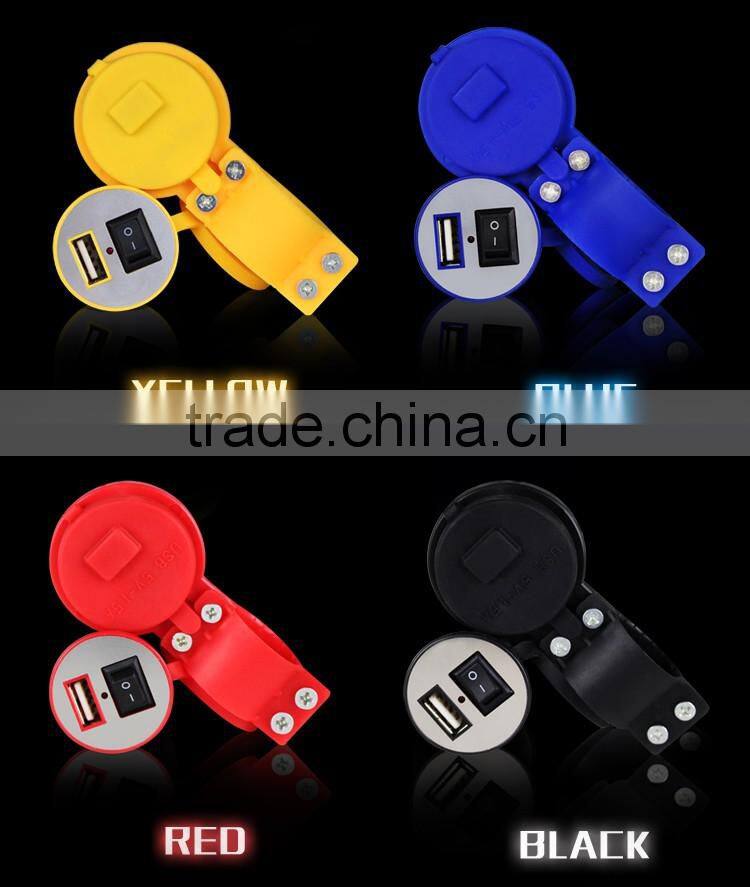 Motorcycle cell phone charger with usb socket