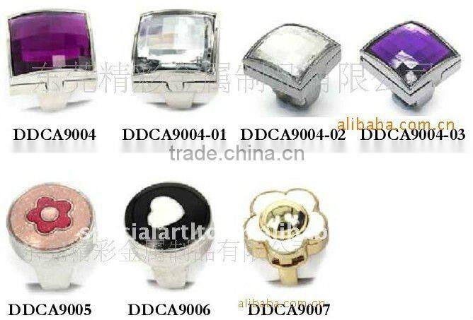 metal flower shaped key finder with matching lip gloss cosmetic container keychain, various compact case jewelry available