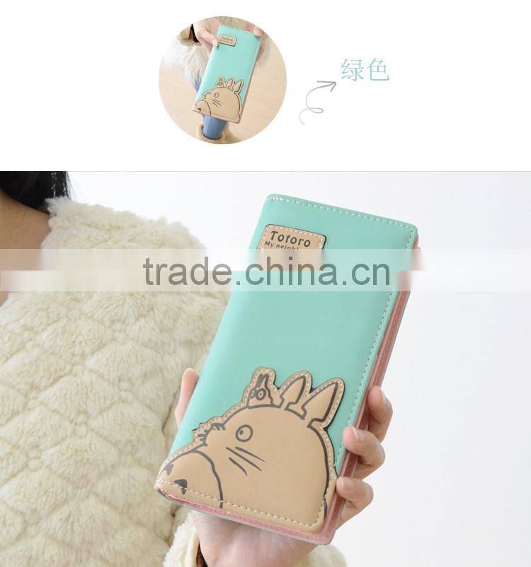 Long Style Cartoon Totoro Girls Wallet Zipper Hasp Ladies Clutch Purse