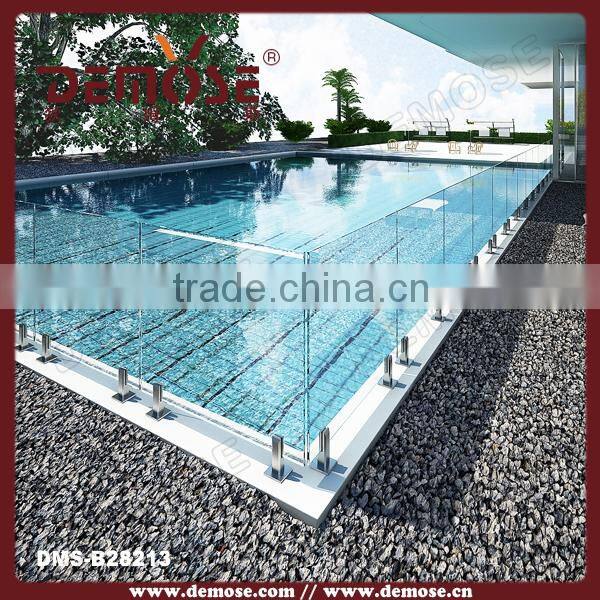 aluminum frameless glass railing pool fence