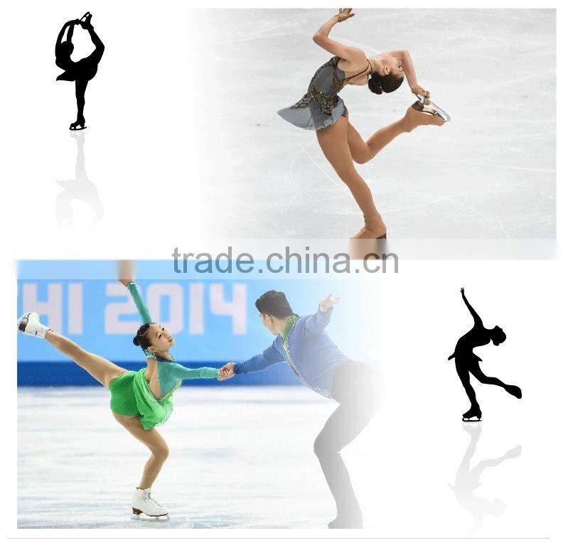 Wholesale fashion leather cloth figure ice skate shoes van