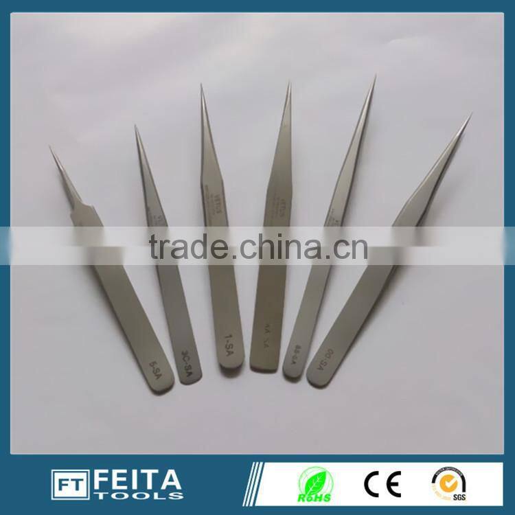 SA series stainless steel tweezers / ESD Stainless Steel Tweezers /stainless steel tweezers with free samples