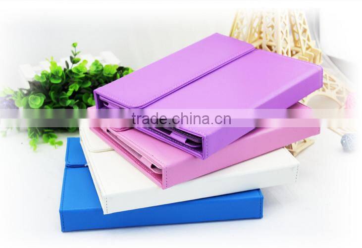 Mini portable Bluetooth Keyboard with leather case stand
