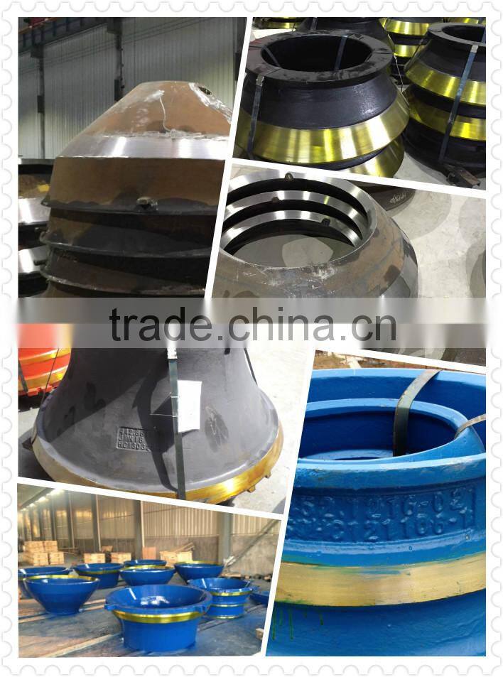 High Manganese concave Mantle for Cone Crusher Wear Resistant Parts