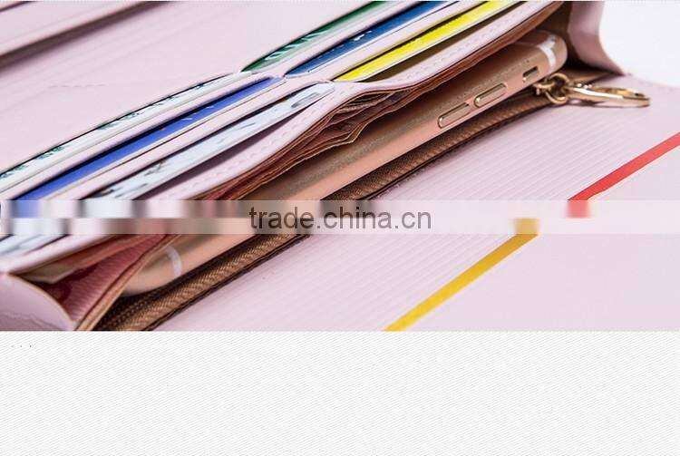 3 fold wallet in shinny pink color,fashion and elegant style feminine wallet