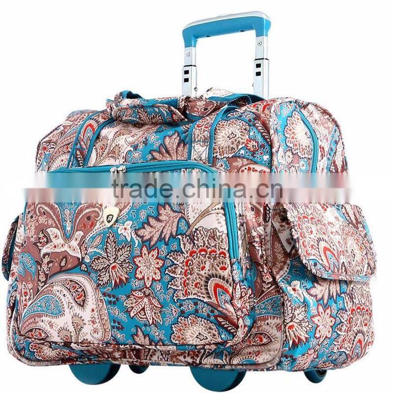 2016 New Two Wheels Hand Supermarket Trolley With Colorful Printing