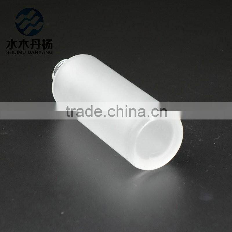 Luxury 100ml frosted airless pump glass bottle lotion glass bottle with pump