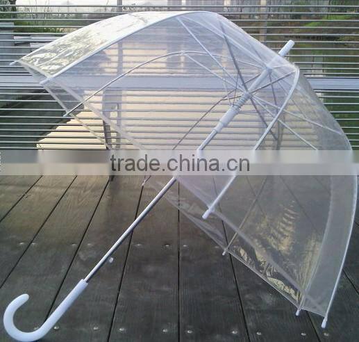 auto open transparent dome 23 inch pvc umbrella