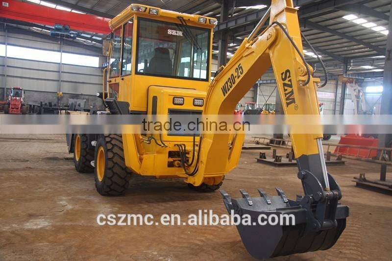 Heavy construction equipment new high quality backhoe loaders SZM WZ30-25 with high quality engine