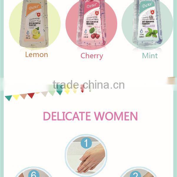 organic hand disinfectant gel cleansing Hot top sale Dexe 2016 of hand gel sanitizer