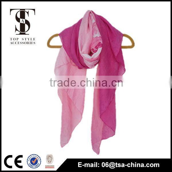 Italian yarn gradient print 110*150 cm fold soft shawl scarf