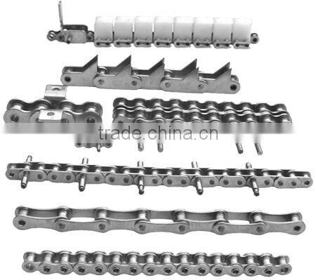 P25 double pitch chain with attachment