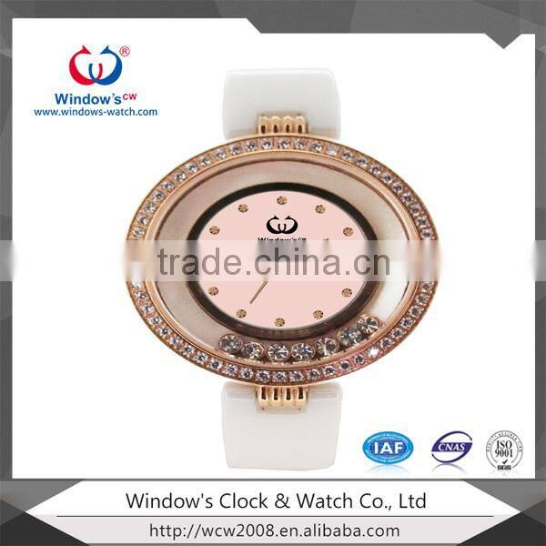 Old style wholesale women diamond fashion ceramics watch