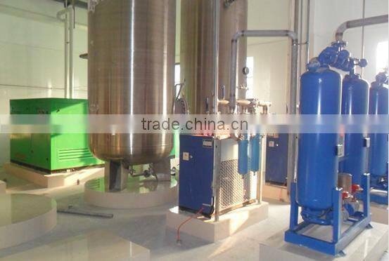 8bar oil free lubrication style and screw type oil free air compressor