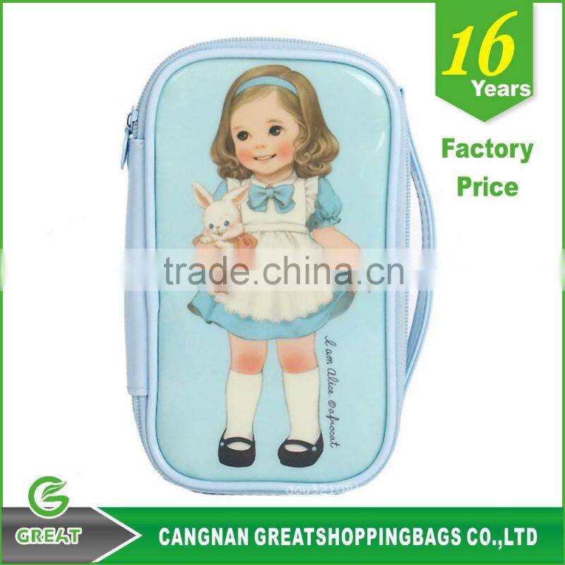 Customized pvc cosmetic bag with zip