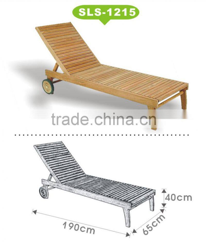 wooden pool lounge chair beach lougne chair sls-580