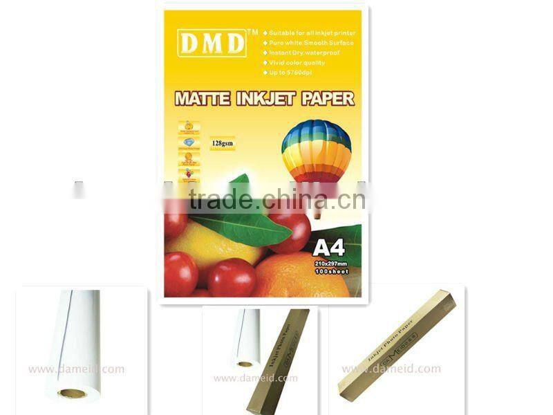 128g Matte Inkjet Paper a4 ,photo paper inkjet,OEM