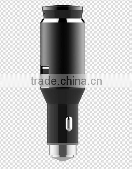 Rapid USB Car Charger Portable Designed with bluetooth headset for smart phones