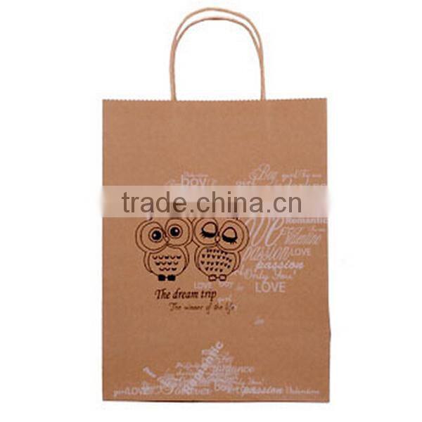Simple Print Brown Paper Shopping Bag